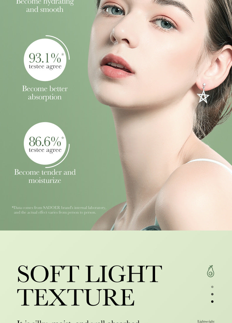 Avocado Face Cream SADOER Silky Hydrating Refreshing Non-Sticky Moisturizing Cream Cross-Border Wholesale