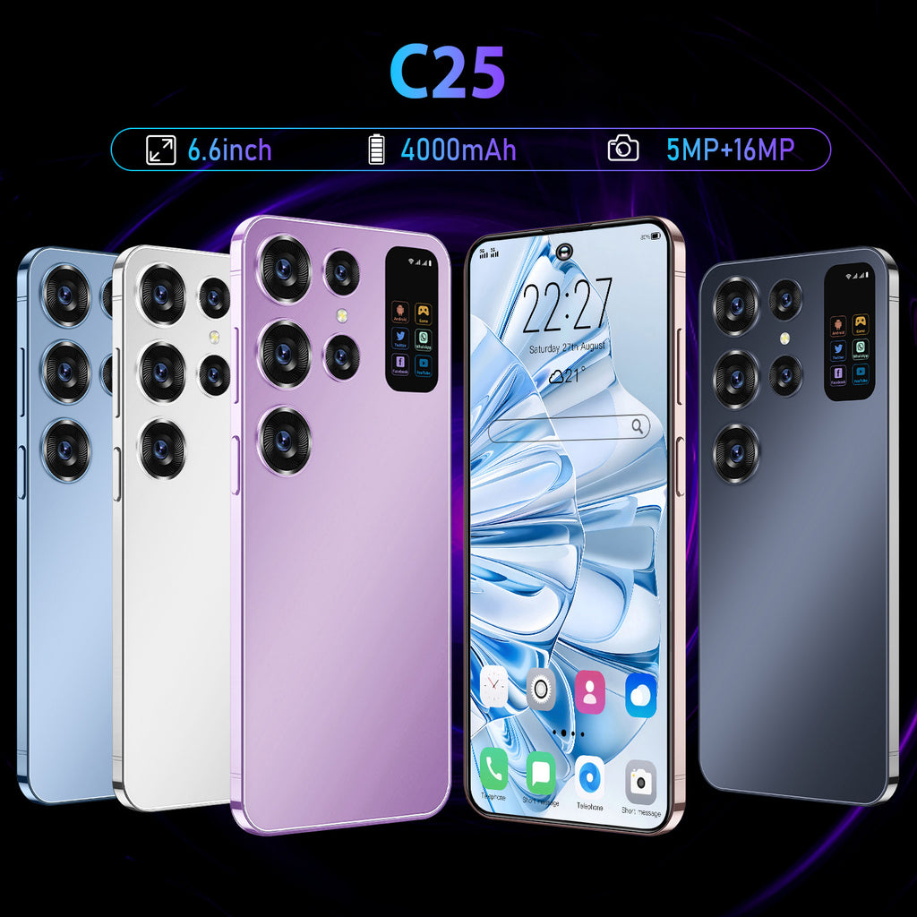 new smartphone C25 Android7.3Inch Large Screen4+64G Smartphone Shopee