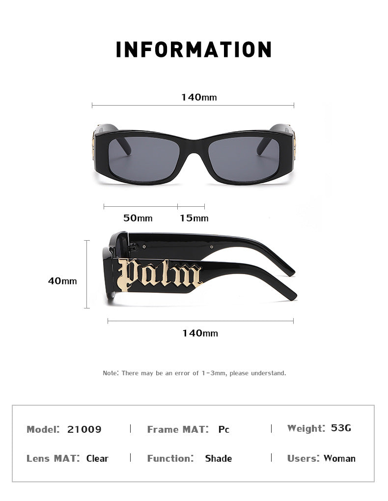 European and American Style Small Frame Sunglasses for Women Wholesale Fashion Wide Leg Sun Protection Sunglasses for Men UV Protection