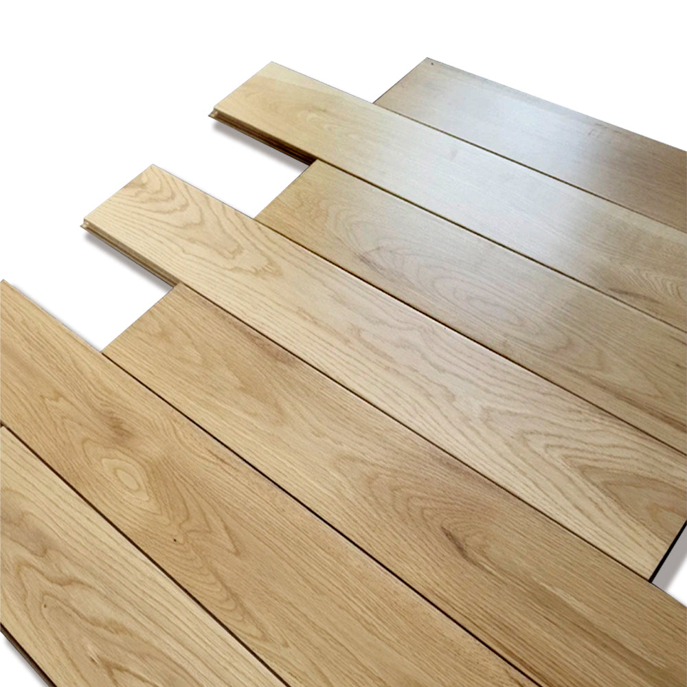 18mm Eco-Friendly Solid Oak Wood Flooring Custom Size Hardwood Floor UV Lacquer Finish Outdoor Commercial Interiors Surface ABCD