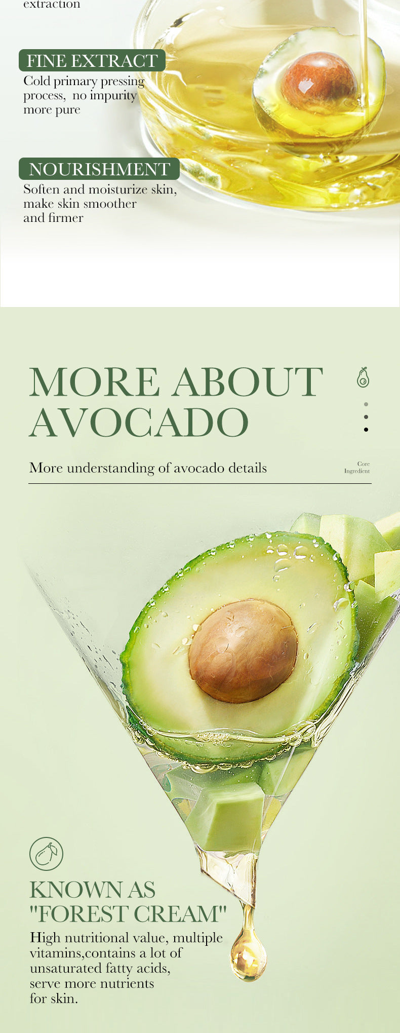 Full English Avocado Skincare Set SADOER Cleansing, moisturizing and moisturizing six-piece set  foreign trade wholesale