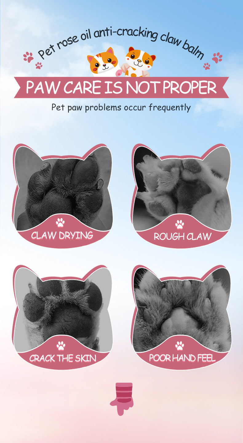 Pet Paw Balm EXGYAN Rose Flower Oil Anti-Dry Crack Paw Hand Cream Cross-Border Foreign Trade Wholesale
