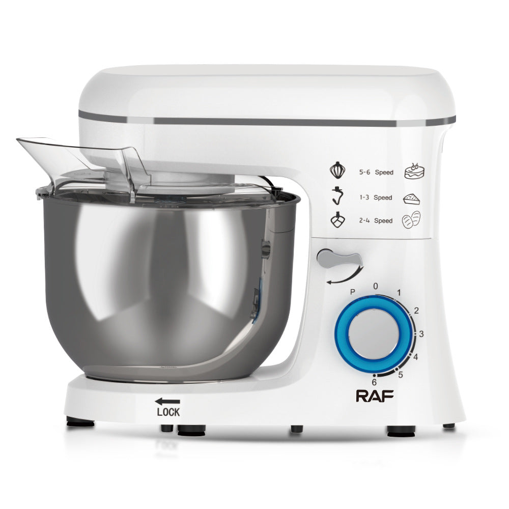 Chef Machine Fully Automatic Dough Mixer Kneading Stirring Milk Cap Egg Beater Desktop Commercial Small Multi-Functional5.5L