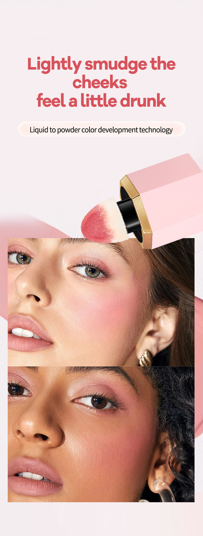 New Product TVLV Liquid Blush Velvet Moisturizing Six-color Lip Glaze Multi-functional Rouge Blush Facial Makeup