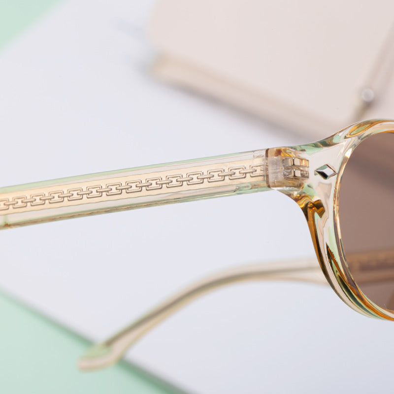 2025New European and American Round Small Frame Sunglasses for Women, Simple and Stylish Sun Protection Sunglasses for Women Wholesale shades