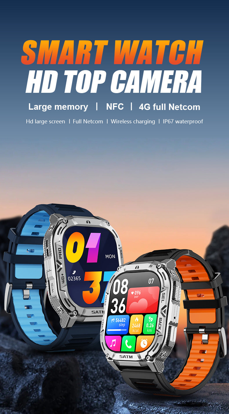 B25Smart Watch5G All-Network Compatible Google Store APP Download True Step Count Heart Rate Front Camera Sports Waterproof Shockproof