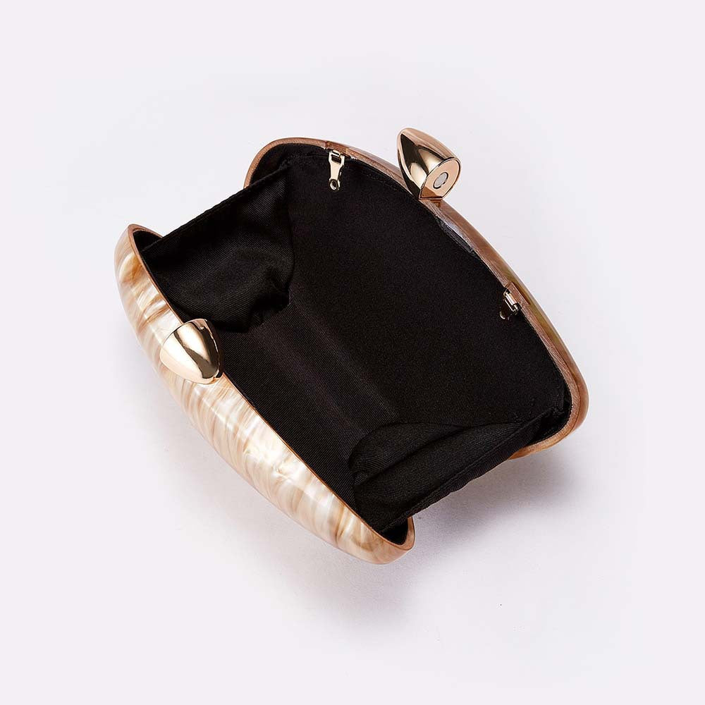 European and American Trend New Style Bag for Women Fashionable Light Luxury Versatile Bullet Head Acrylic Simple Evening Bag Clutch for Women