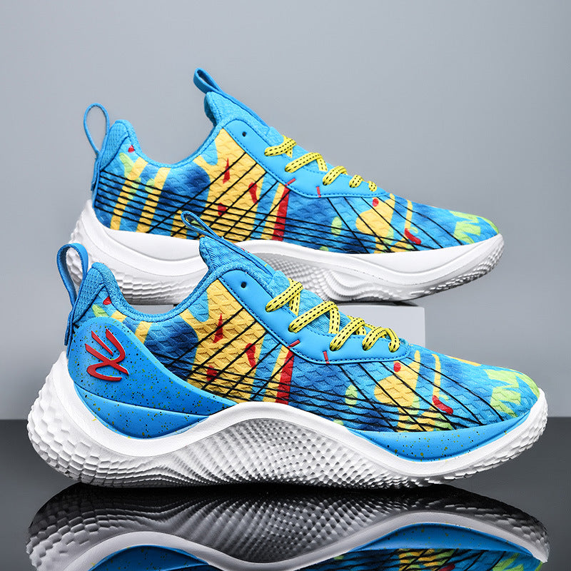 2025Spring and Summer New Basketball Shoes for Men and Women, Breathable Low-top Sports Shoes for Big Kids, Teenagers, and Students, Practical Training Sneakers