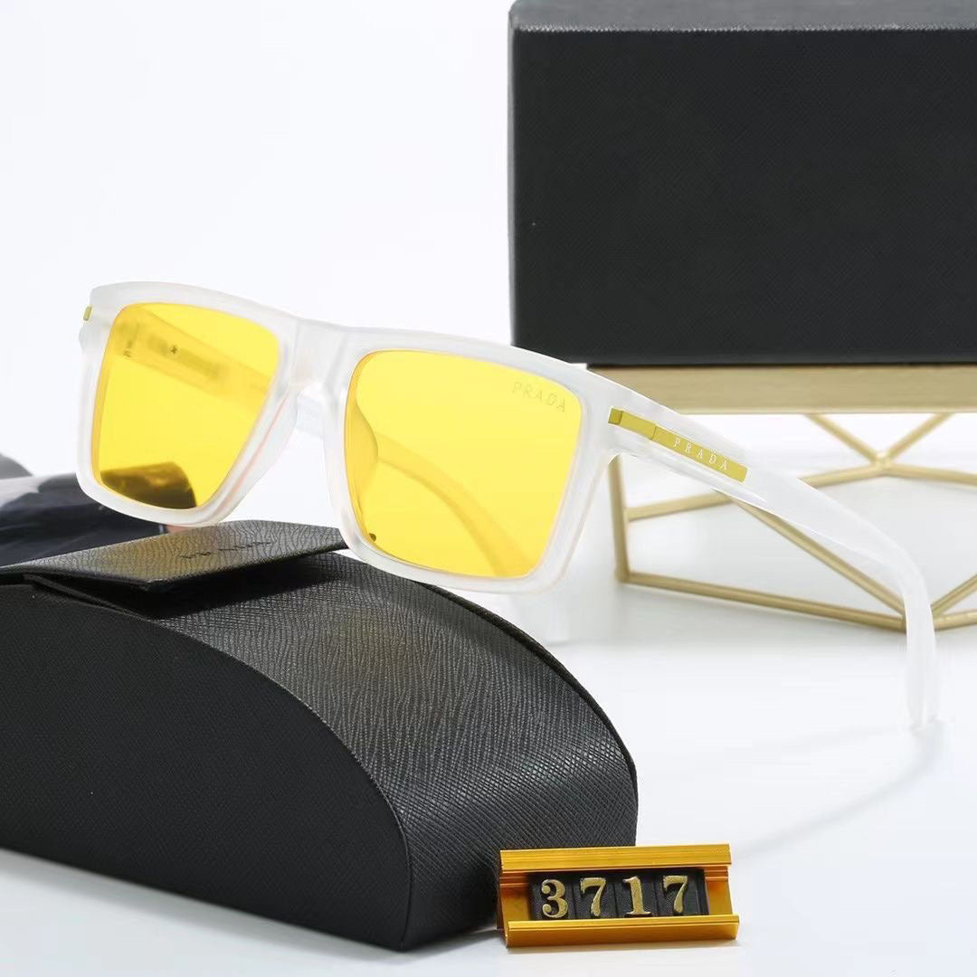 2024New Square Frame Retro Business Men's Polarized Sunglasses Hot Trend Outdoor Driving Sunglasses