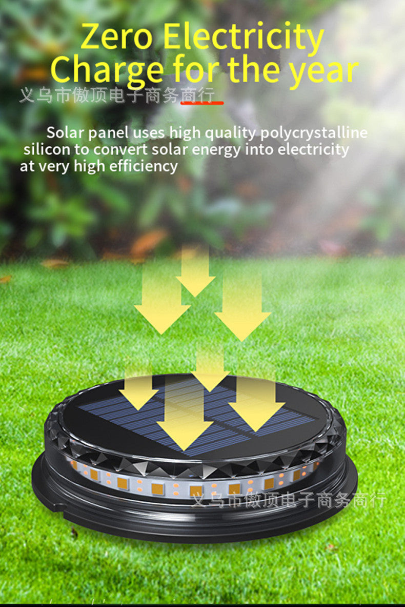 Outdoor Buried Light Waterproof Solar Garden Yard Ground Light Landscape Light Lawn Ground Light LED Wall Lamp
