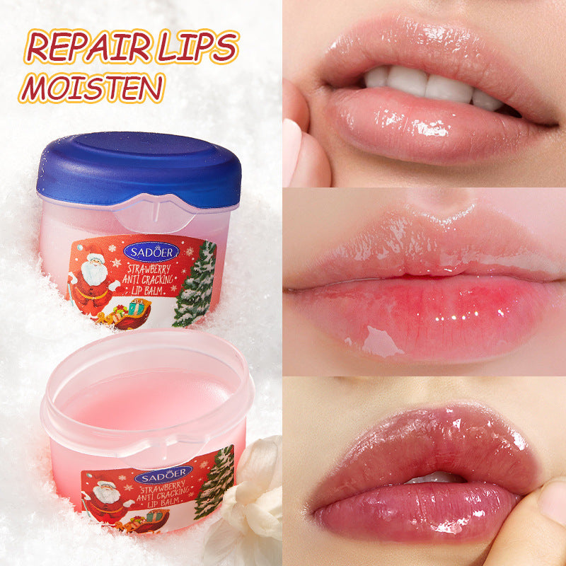 Full English Christmas Hand Cream Lip Balm Combo Set SADOER Anti-chapping Moisturizing  Wholesale