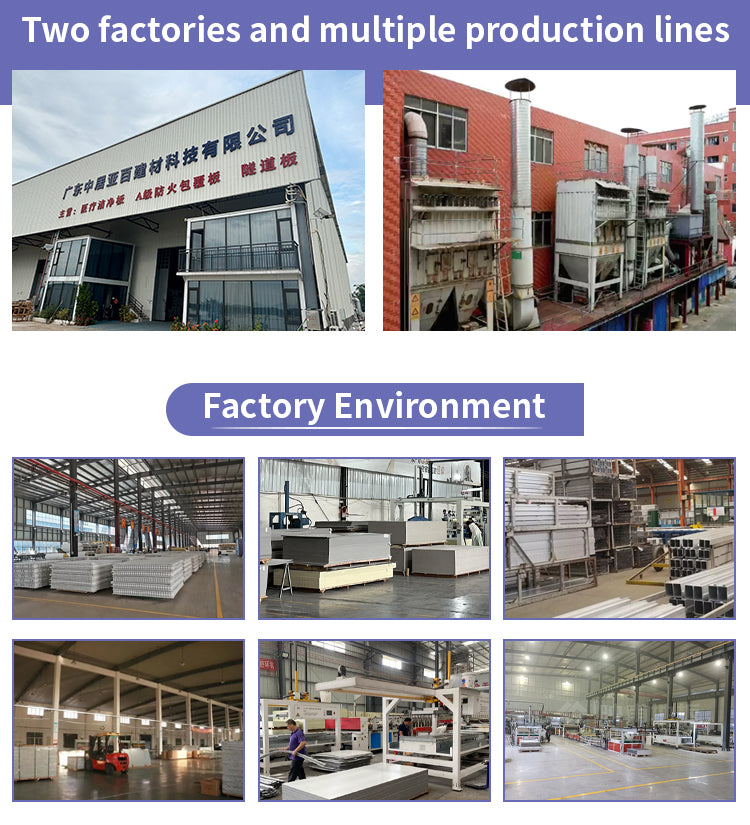 Handmade Customizable Calcium Silicate Board Surface Magnesium Rock Wool Board Hollow Glass A2 Fireproof Cold Rooms Workshops