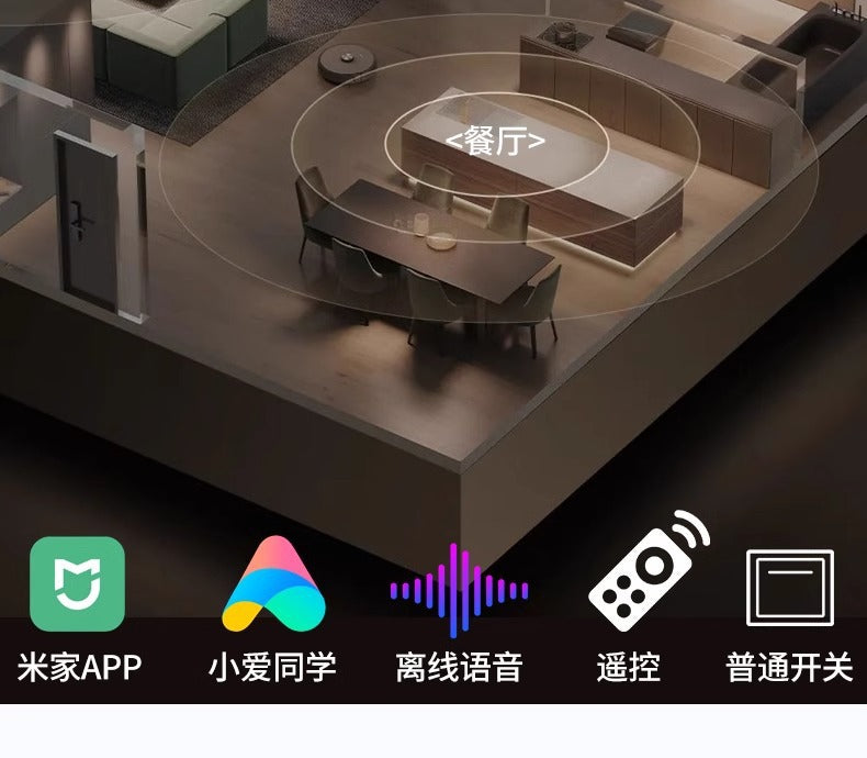 Zhongshan Full Spectrum Eye Protection Living Room Lamp Seamless Ceiling Light Modern Simple Elegant Lighting Three-Color Whole House Combination