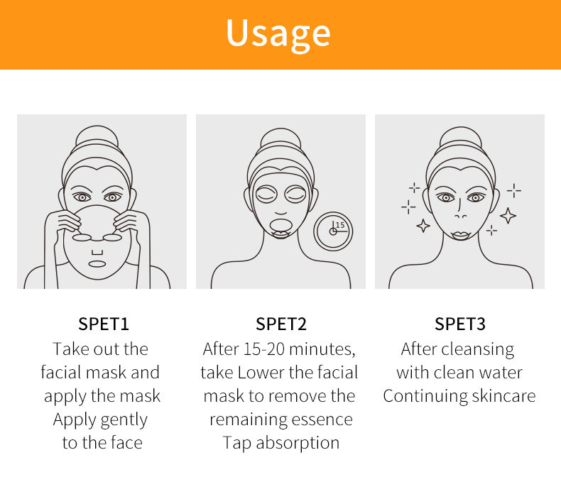 VC Facial Mask ZOZU Vitamin C Hydrating Moisturizing and Nourishing  foreign trade skincare products live wholesale