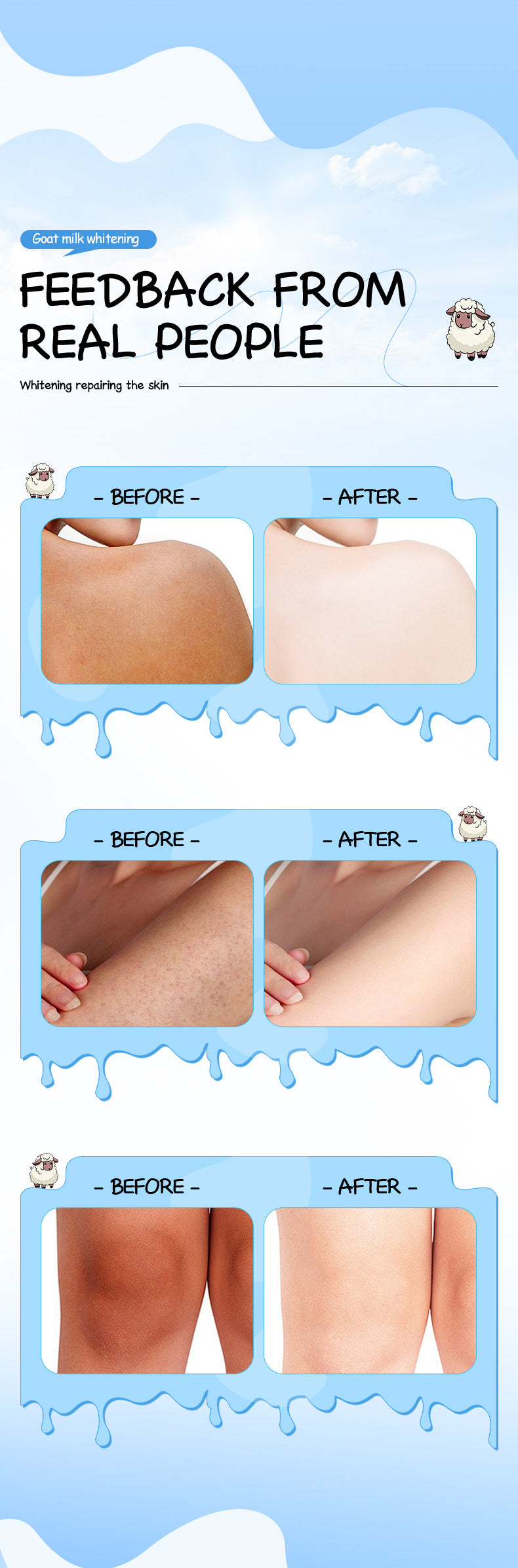 Goat Milk Whitening Body Lotion SADOER Nourishing, hydrating, moisturizing body lotion for foreign trade cross-border