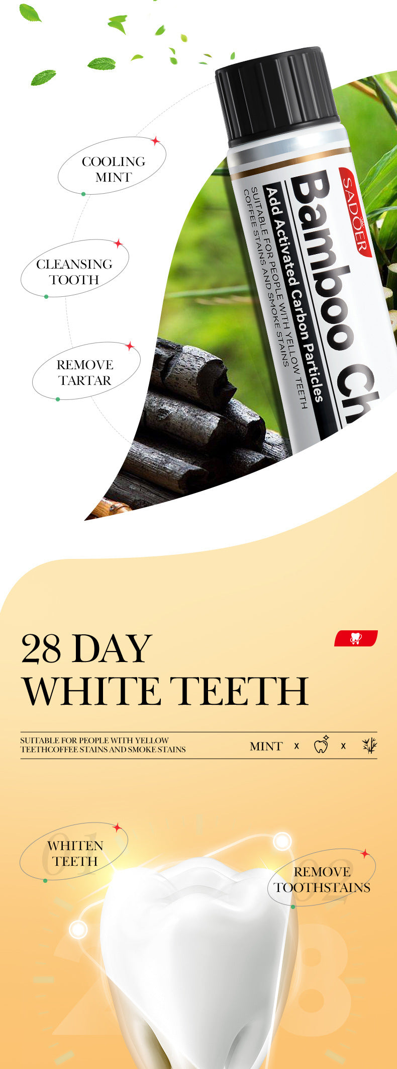 Distribution Combination Toothpaste SADOER Clean teeth fresh oral care cross-border wholesale