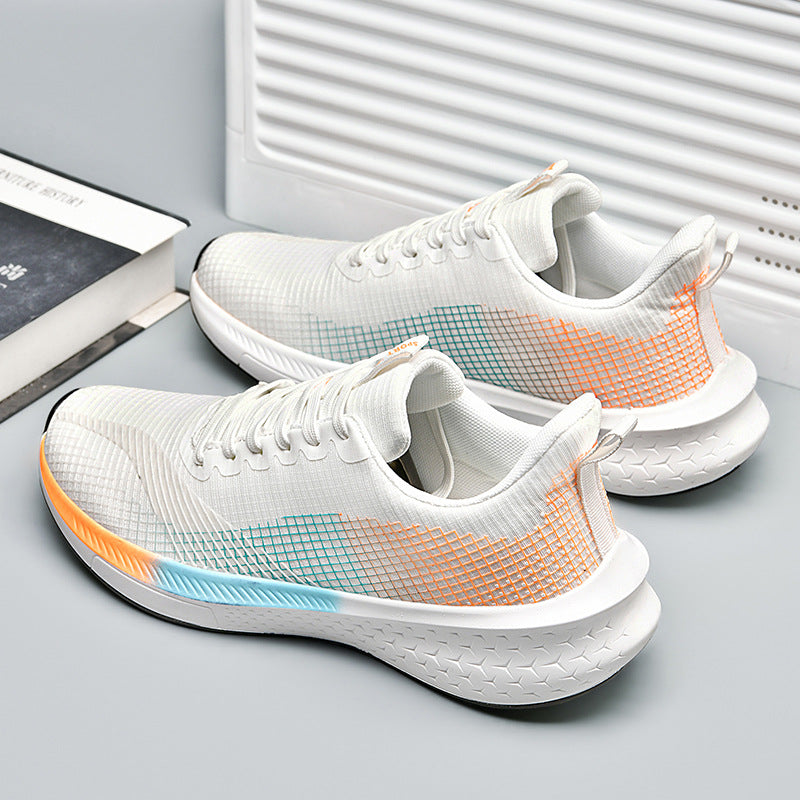 2025Spring and Summer Running Shoes for Men and Women, Mesh Breathable Soft Sole Student Sports Shoes, Racing Running Shoes, Shock Absorption, Casual Versatile