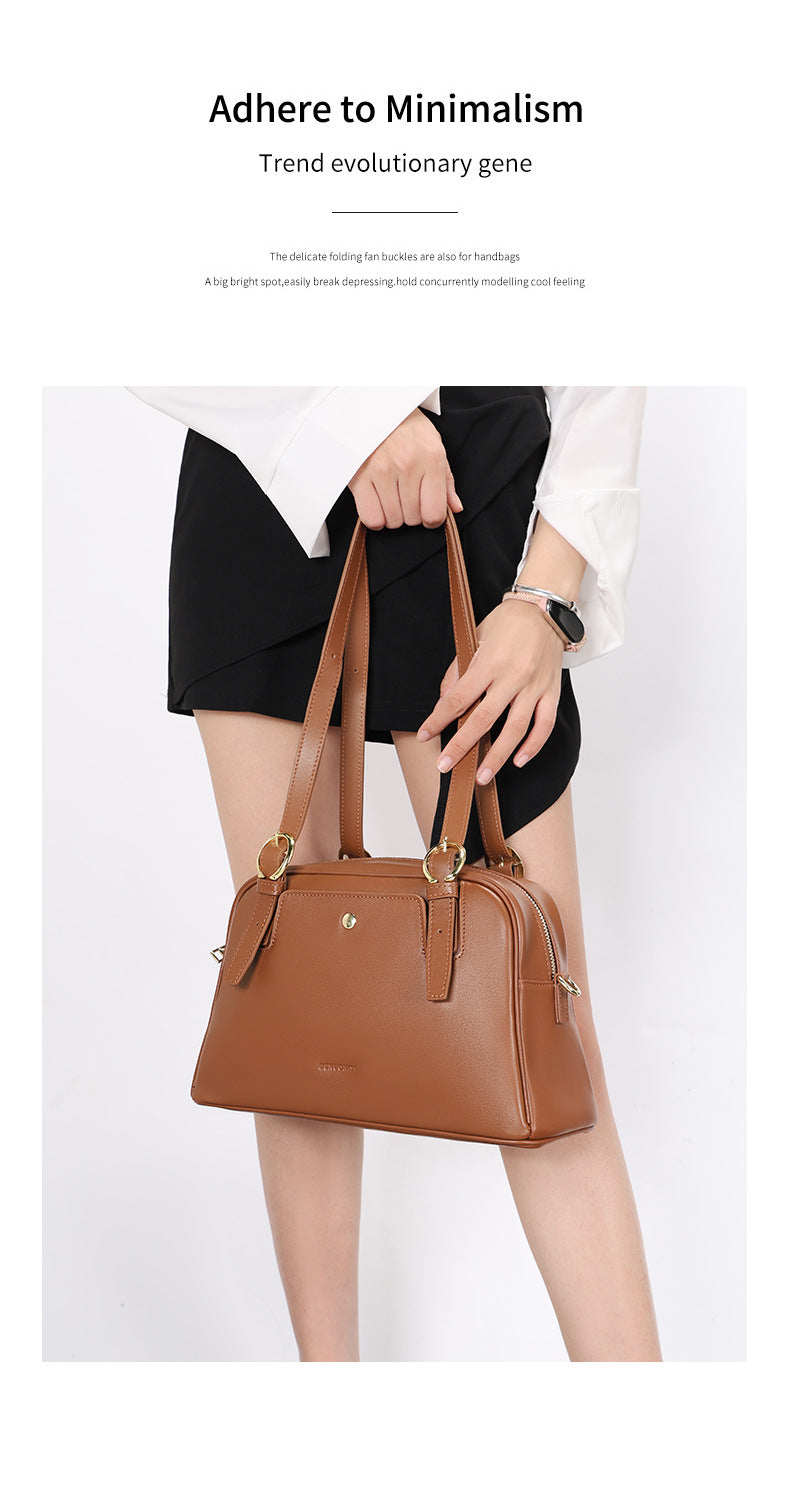 European and American Fashion Women's Bag Large Capacity Handheld Small Square Bag Simple Shoulder Underarm Bag Women's Niche Versatile Crossbody Bag