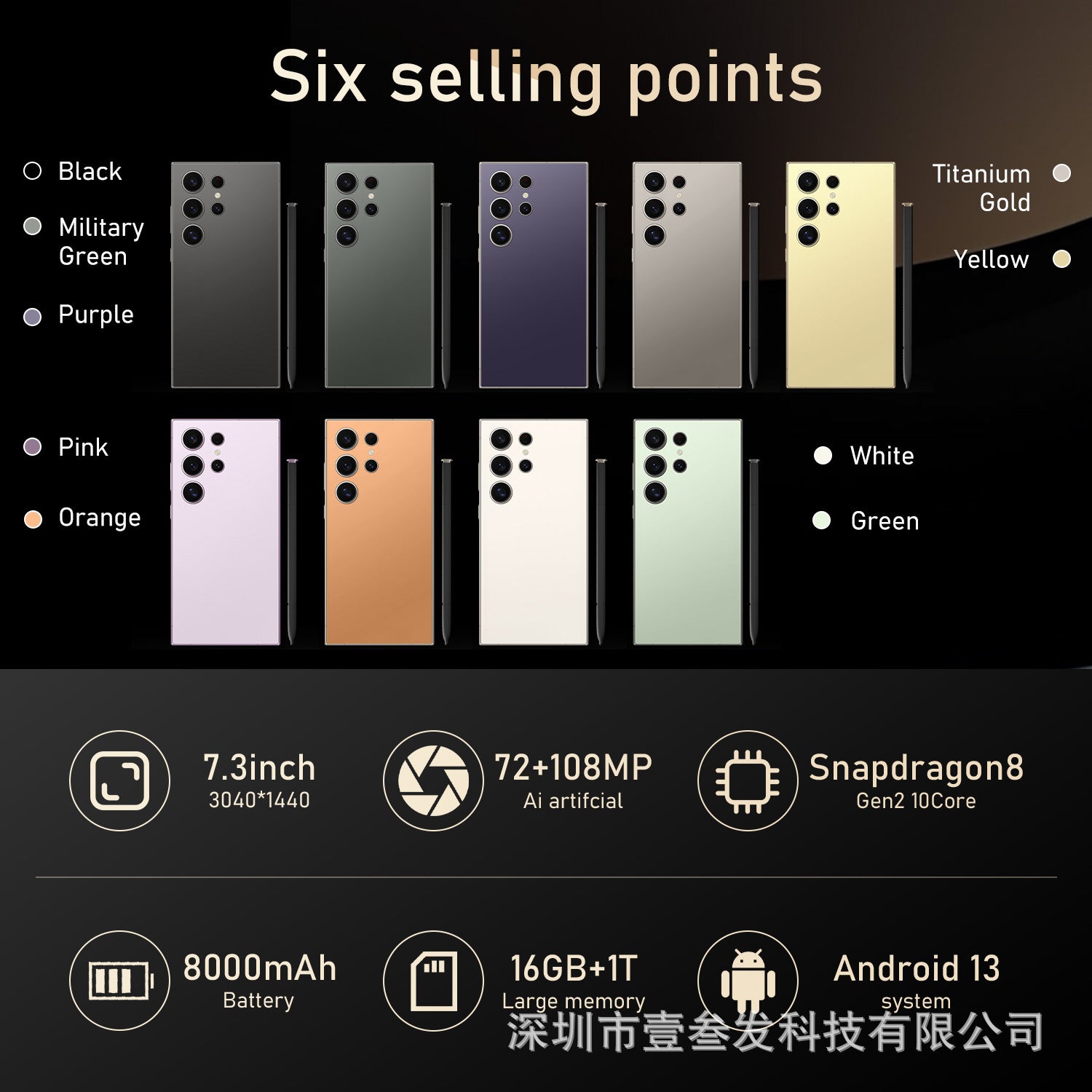 S24 Ultra Popular4+64G 6.8Inch Full HD Screen5G All-in-One New Smartphone