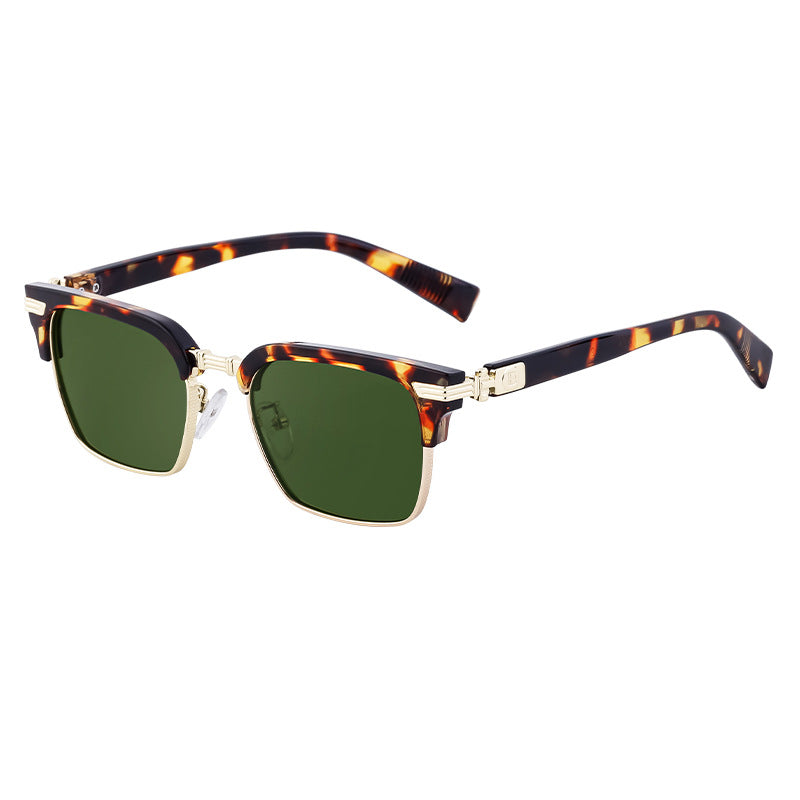 New Retro Square Frame Sunglasses Unisex Eyebrow Frame UV Protection Sunglasses Double Bridge Glasses shades