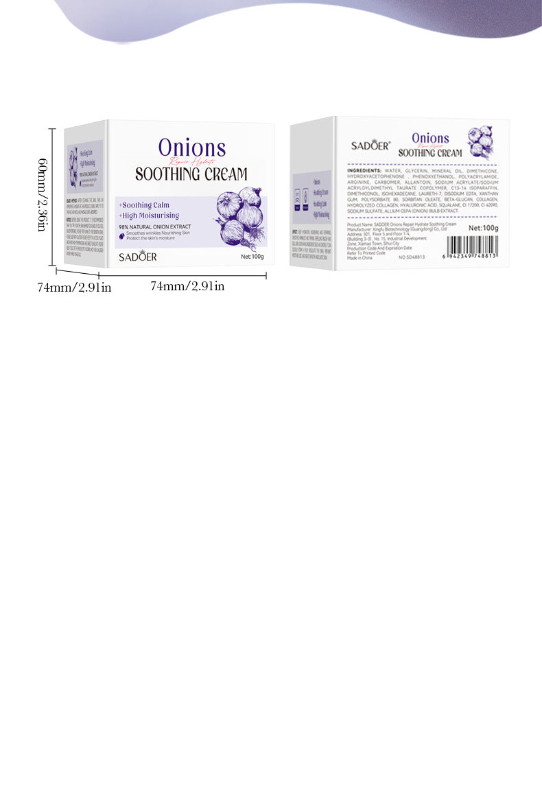 Onion Moisturizing Cream SADOER Plant Moisturizing and Rejuvenating Face Cream Cross-Border Wholesale