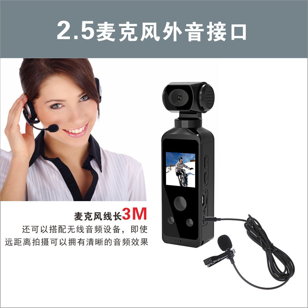 New4K Sports Digital Camera270Degree Rotating Lens Action Camera High Definition Handheld Camera