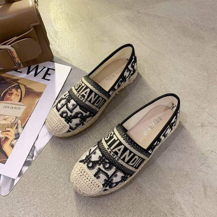 Embroidered Fisherman Shoes Women's Flat Shoes2025New Summer Casual Woven Loafers Slip-On Lazy Shoes
