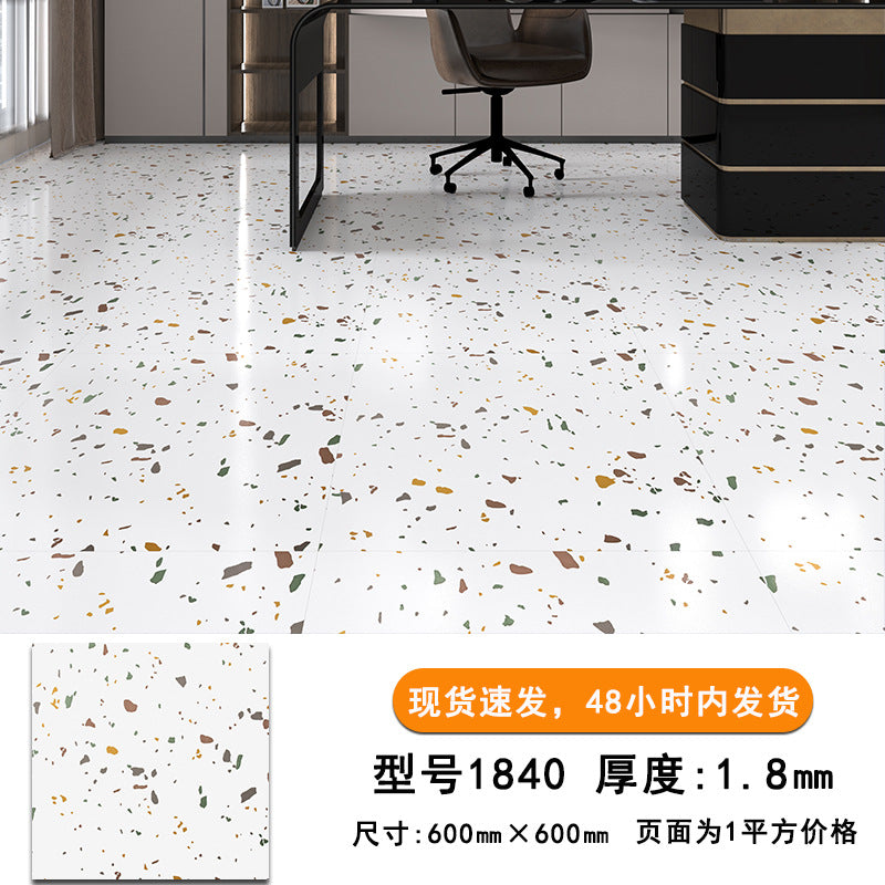 pvc Self-Adhesive Floor Stickers Imitation Tile Flooring Glue Commercial Wear-Resistant Thickened Waterproof Non-Slip Office Special Floor Vinyl