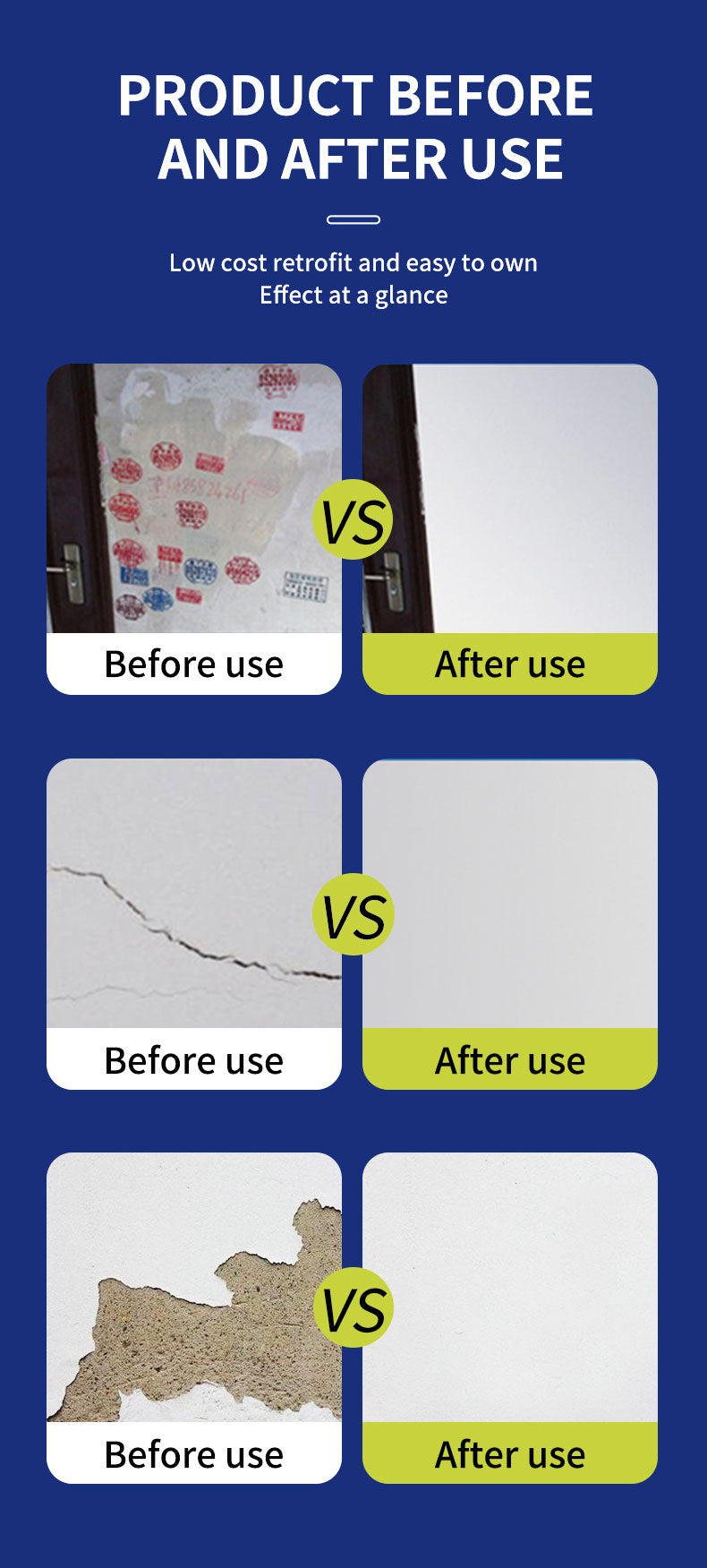 Wall Repair Paste for Repairing Wall Holes and Peeling, Household Putty Paste for Cracks and Nail Holes, White Wall Paste for Wall Repair