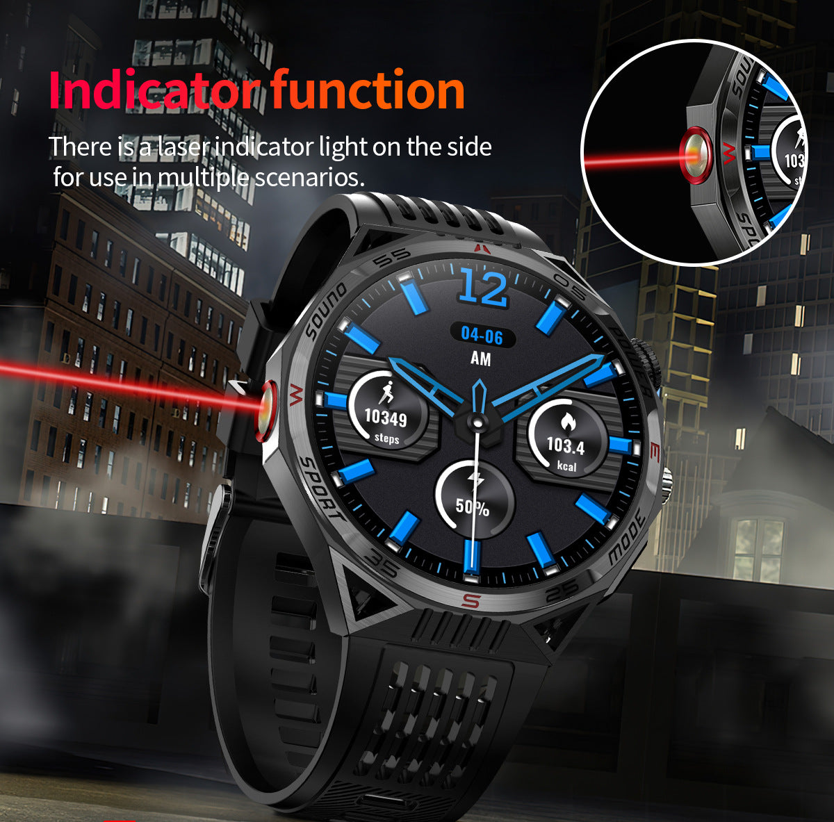 HT28Smart Watch Bluetooth Call True Heart Rate Step Sleep Breathing Training Deep Waterproof Flashlight Sports