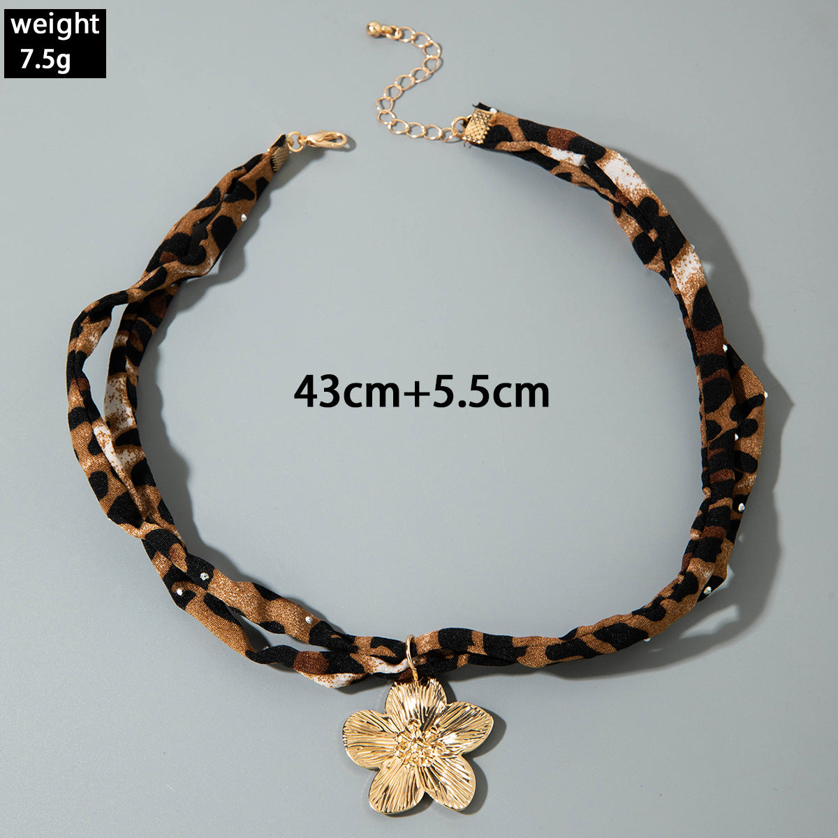 European and American Style Ocean-themed Cross Conch Starfish Pendant Leopard Print Exaggerated Necklace Collarbone Chain Jewelry