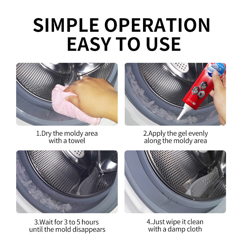 Mildew Removal Gel for Washing Machine Tub, Refrigerator Seal, Sink, Tile Edge Mold Remover Gel