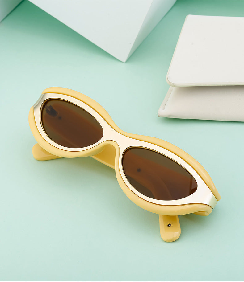 New European and American Y2K Cat Eye Sunglasses for Women Street Style Small Frame Sunglasses for Men Trendy Wholesale sunglasse