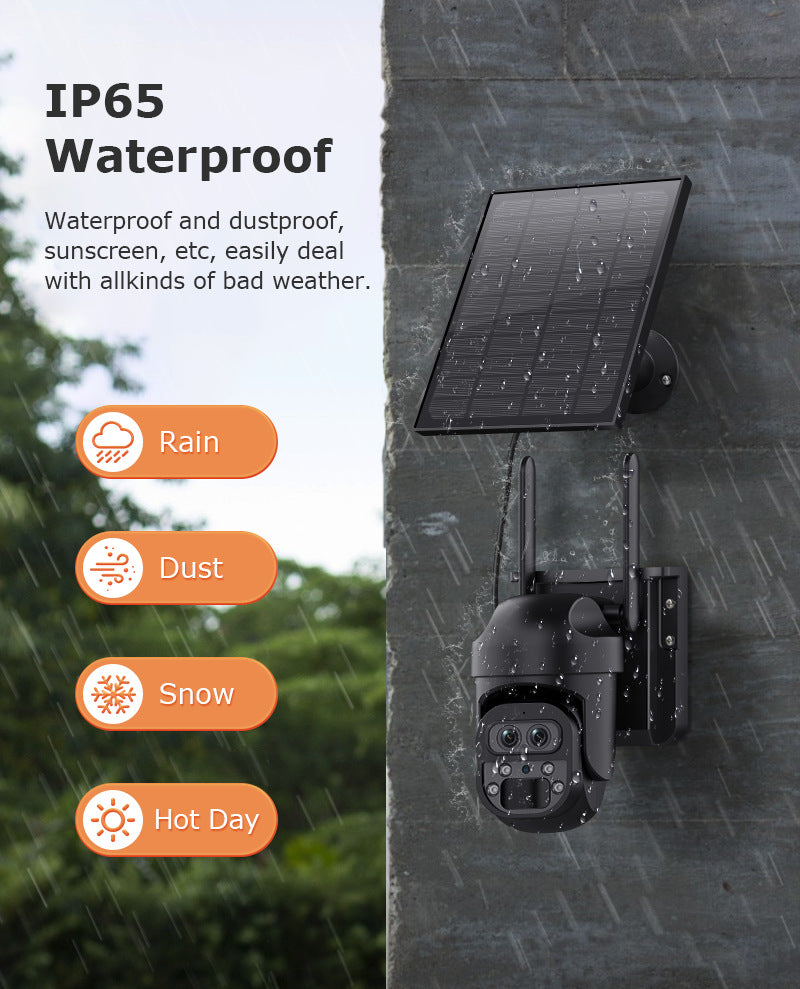 4G Solar Camera Camera12High Magnification Low Power Consumption Surveillance600Wanquan Color Camera Outdoor Waterproof