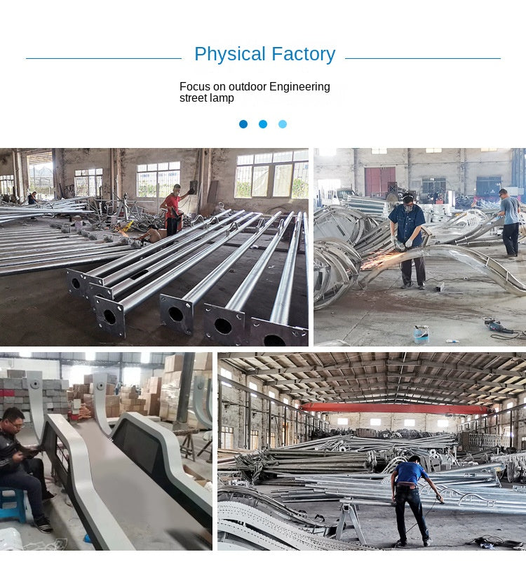 Blast Project Solar Garden Lights Waterproof LED Street Lights for New Rural Factory District IP65 Rating-Wholesale