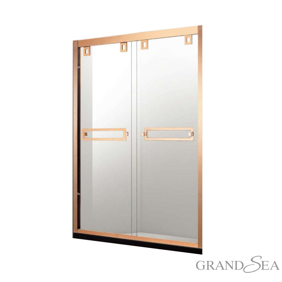 High Quality Gold Aluminum Frame Glass Shower Door 10mm Glass Shower Room