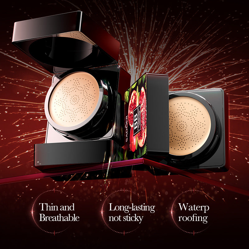 Makeup SADOER Red Pomegranate Concealer Moisturizing Mushroom Cushion Beauty Cream BB Wholesale Cross-Border Foreign Trade Frost