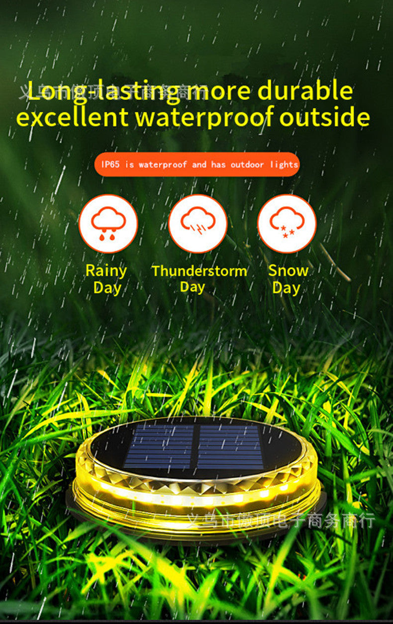 Outdoor Buried Light Waterproof Solar Garden Yard Ground Light Landscape Light Lawn Ground Light LED Wall Lamp