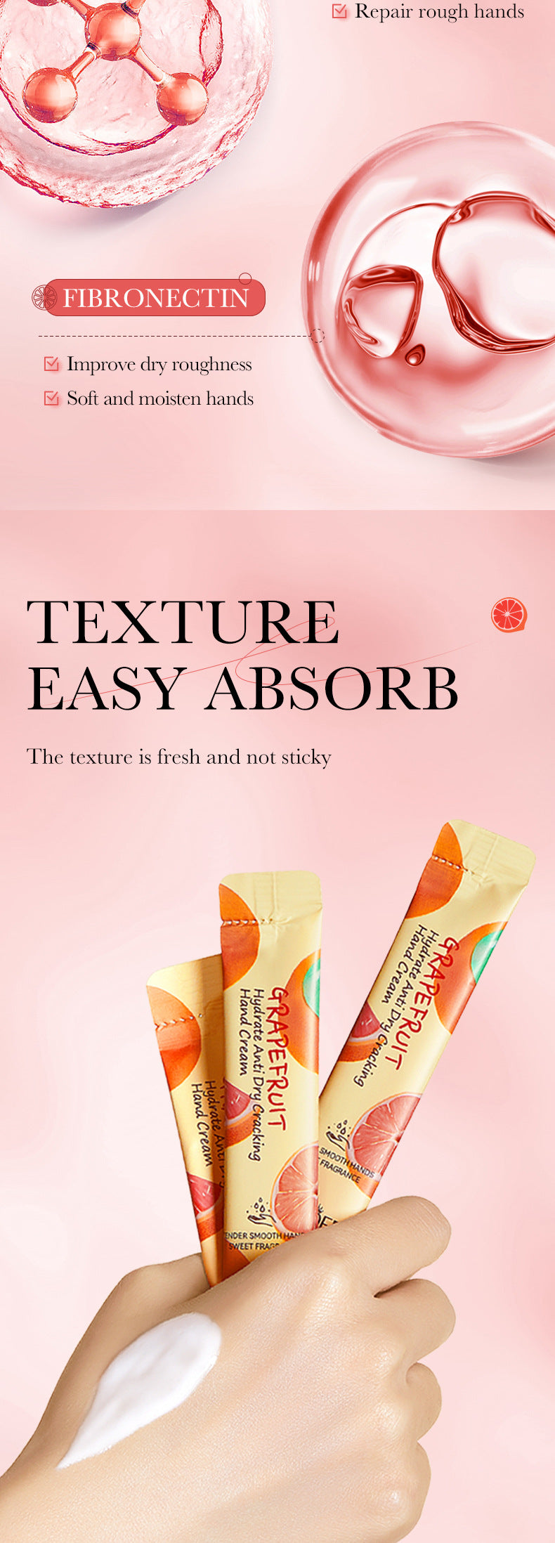 Pure English Hand Cream Box SADOER Avocado Peach Grapefruit Hydrating Hand Cream  Wholesale