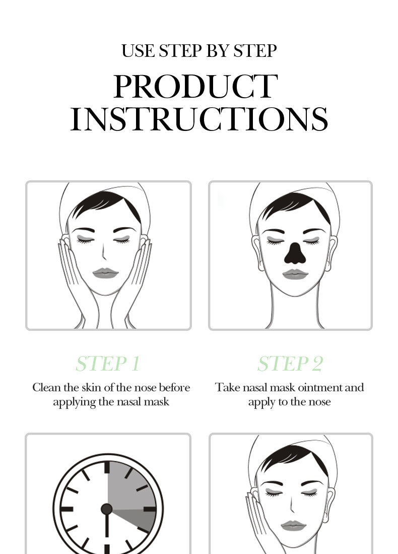 Full English Bamboo Charcoal Blackhead Absorbing Nose Mask Patch SADOERT District Nursing60g  Foreign Trade Skincare Wholesale