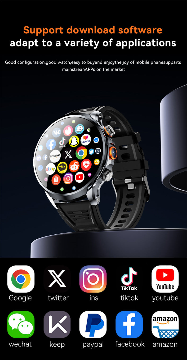 H18Smart Watch5G SIM Card Global Comm Google Store APP Download the Right Camera Video Call Independently