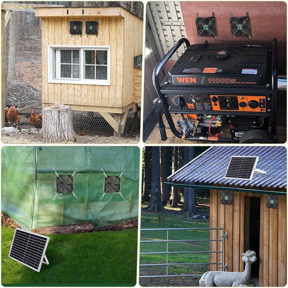 20W Solar Exhaust Fan,Outdoor Solar Fan,Shed,Chicken Coop Pet House
