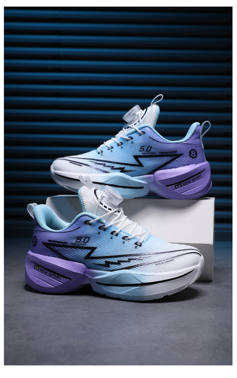 Children's Red Rabbit Sports Shoes Mesh Lightweight Breathable Student Physical Training Shoes Shock Absorption Anti-Slip Boys' Running Shoes