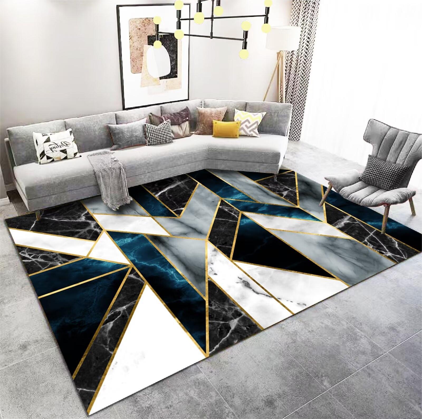 High-End Living Room Sofa Coffee Table Rug Light Luxury New Chinese Style Nordic Simple Modern Abstract Bedroom Full Carpet