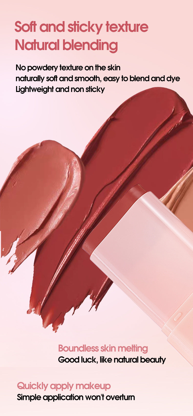 Matte Blush Cream15g Nude Six-Color Waterproof Gradient Blush Cream Version Daily Makeup