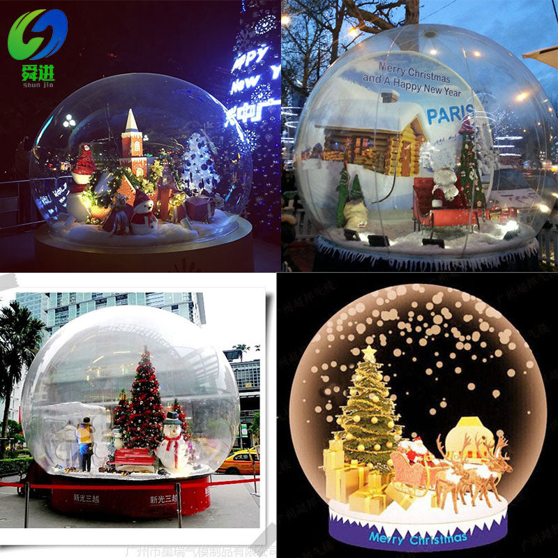 Transparent Inflatable Starry Sky Romantic Bubble House Hotel Outdoor Transparent Display Tent Famous Accommodation Crystal House Snow Globe
