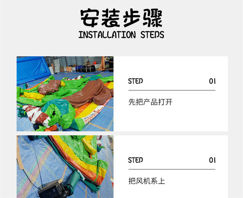 Internet Celebrity New Inflatable Large Castle Manufacturer Slide Trampoline Play Castle Outdoor Stall Inflatable Amusement Equipment