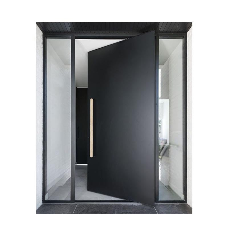 Luxury Villa Entrance Security Doors Aluminium Metal Front Exterior Doors Modern Stainless Steel Pivot Entry Doors