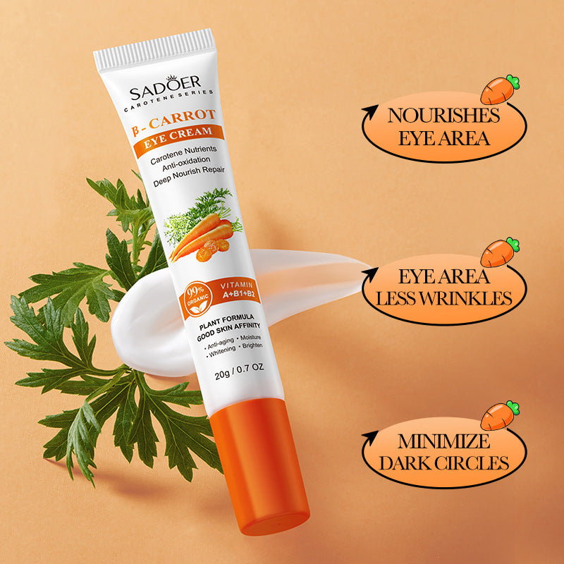 Full English Carrot Eye Cream20g SADOER Moisturize and Improve Dark Circles, Eye Wrinkles, and Eye Bags  Wholesale