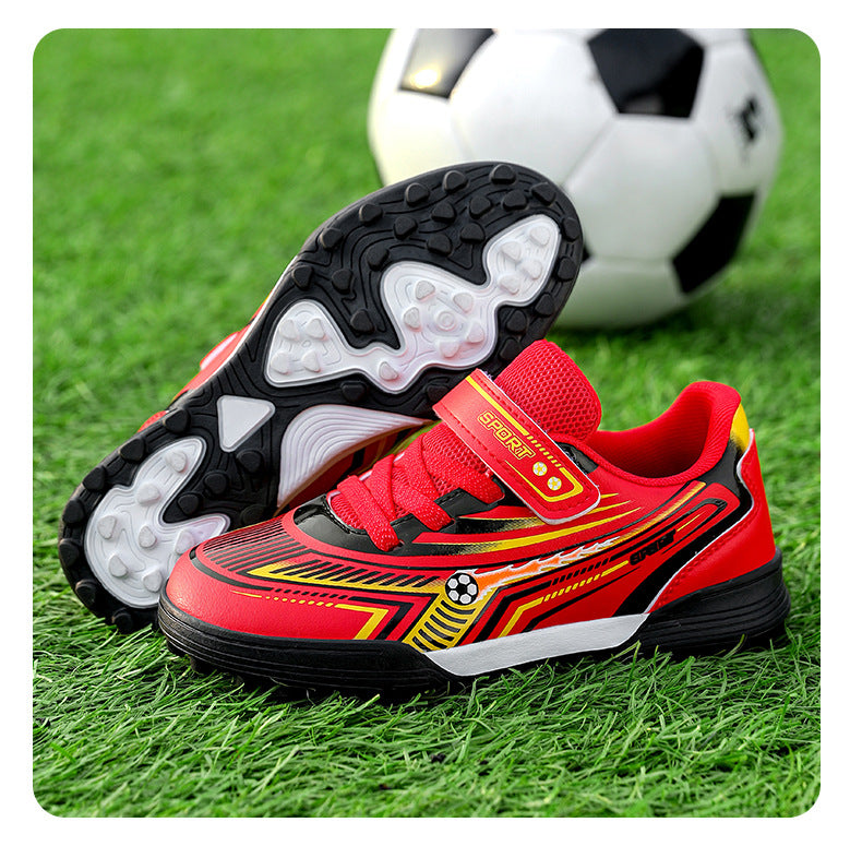 Professional Boys' Lightweight Breathable Training Shoes with Velcro for Primary and Secondary School Students2025Fashion Trendy Short Spike Sneakers